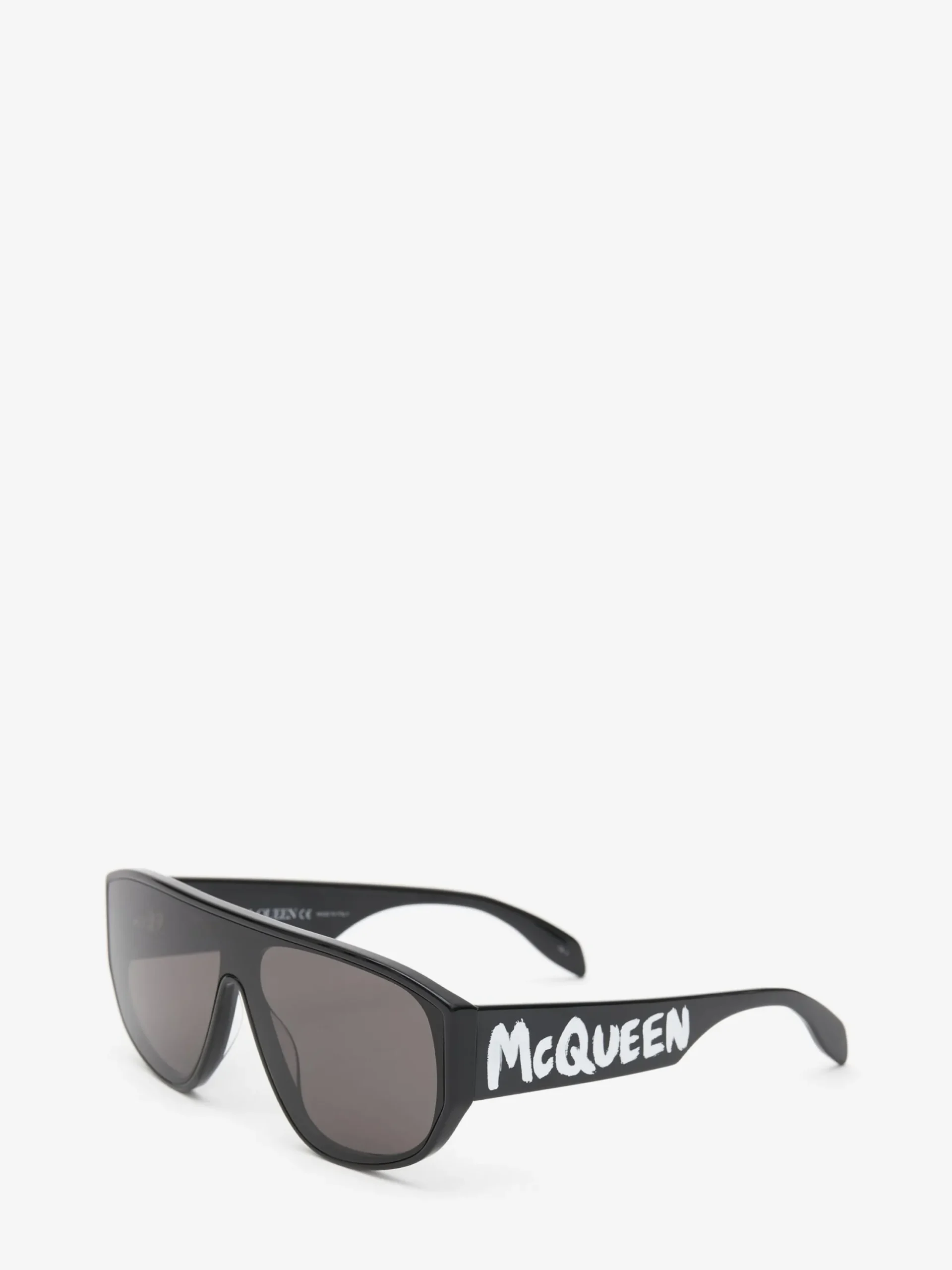 Best Alexander McQueen McQueen Graffiti Mask Sunglasses in Black