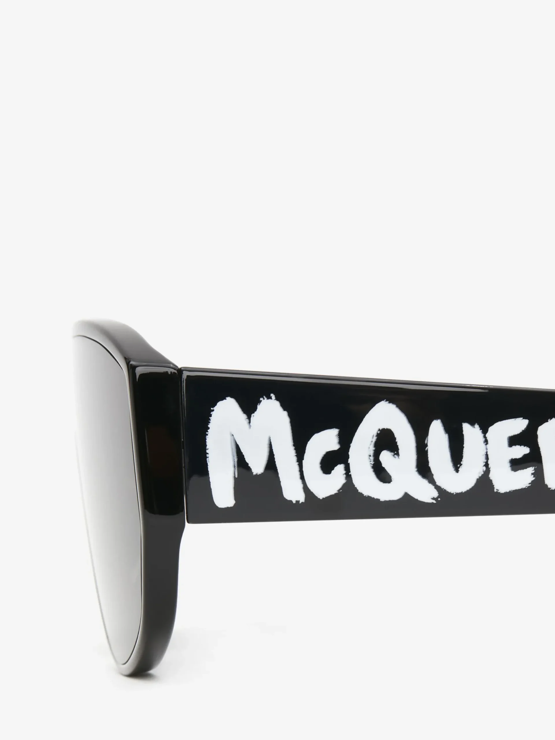 Best Alexander McQueen McQueen Graffiti Mask Sunglasses in Black