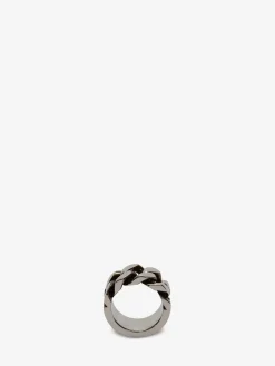 Discount Alexander McQueen Men's Chain Ring in Antique Silver