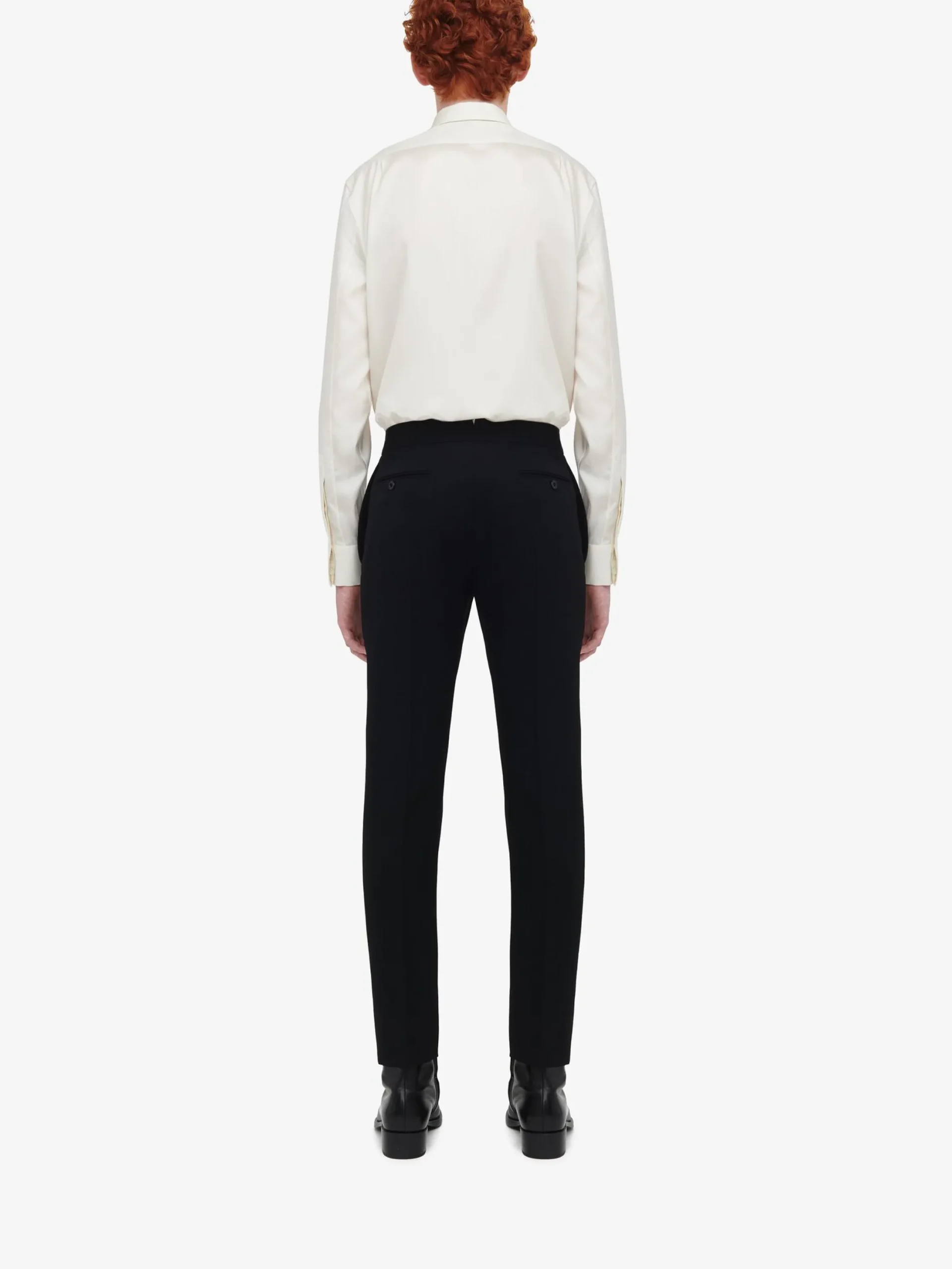Store Alexander McQueen Men's Concealed Placket Shirt in Ivory