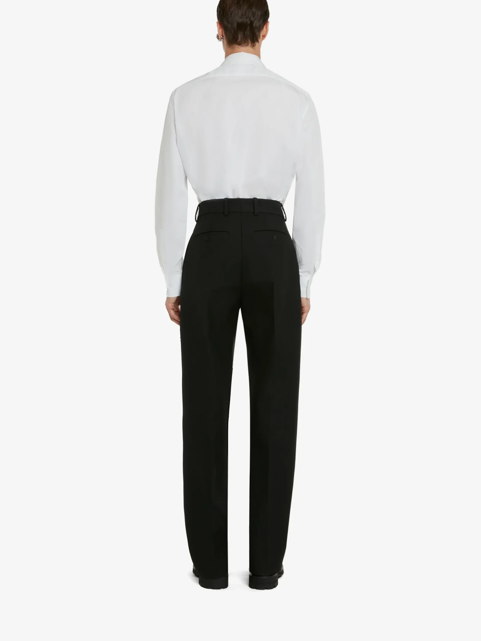 Best Sale Alexander McQueen Men's Cotton Poplin Shirt in White