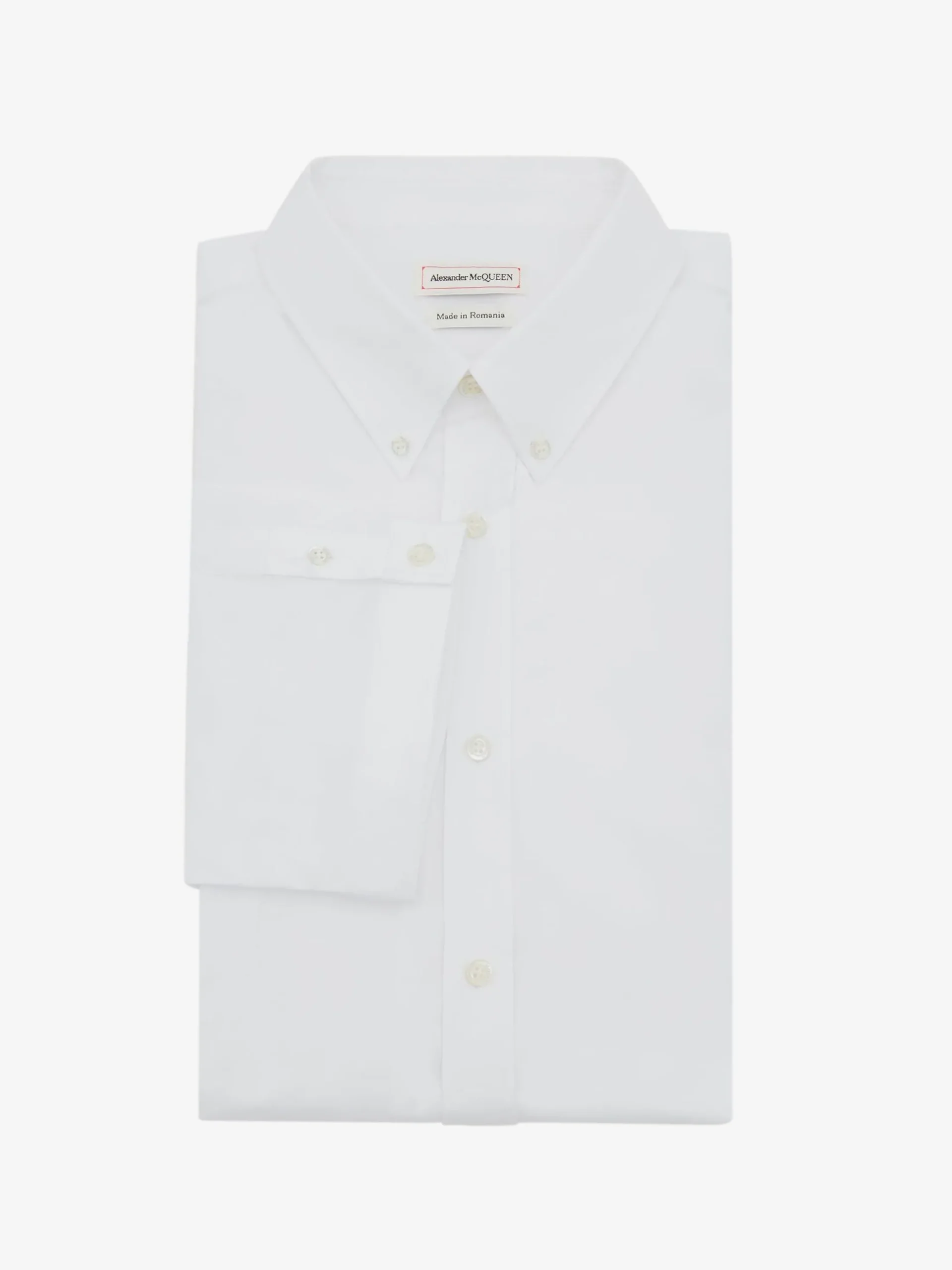 Sale Alexander McQueen Men's Cotton Poplin Shirt in White