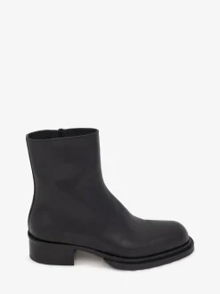 Hot Alexander McQueen Men's Cuban Stack Boot in Black
