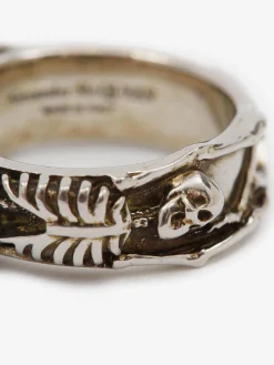 Flash Sale Alexander McQueen Men's Dancing Skeleton Ring in SILVER