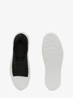 Clearance Alexander McQueen Men's Deck Lace Up Plimsoll in Black/White