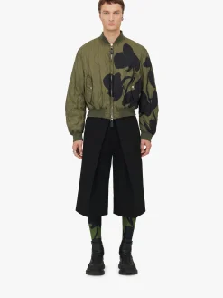 Shop Alexander McQueen Men's Deep Pleat Shorts in Black
