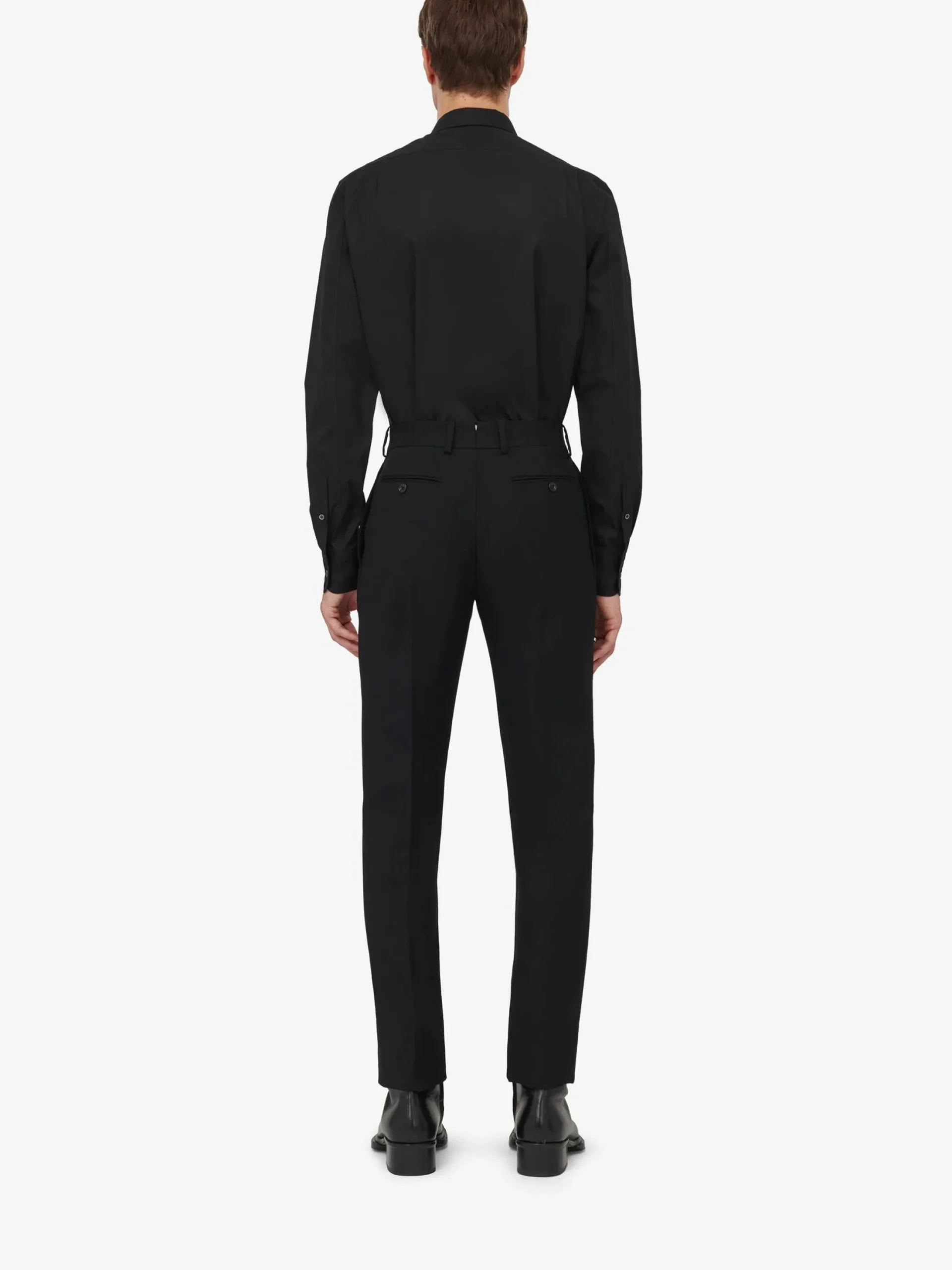 Cheap Alexander McQueen Men's Dragonfly Embroidery Shirt in Black