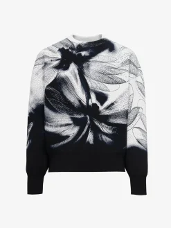 Flash Sale Alexander McQueen Men's Dragonfly Jumper in Black/Ivory