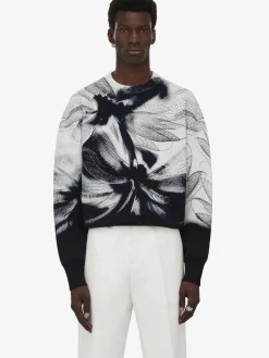 Flash Sale Alexander McQueen Men's Dragonfly Jumper in Black/Ivory