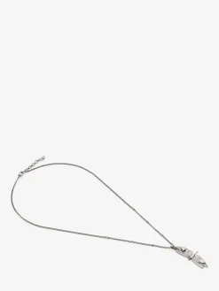 Store Alexander McQueen Men's Dragonfly Necklace in Antique Silver