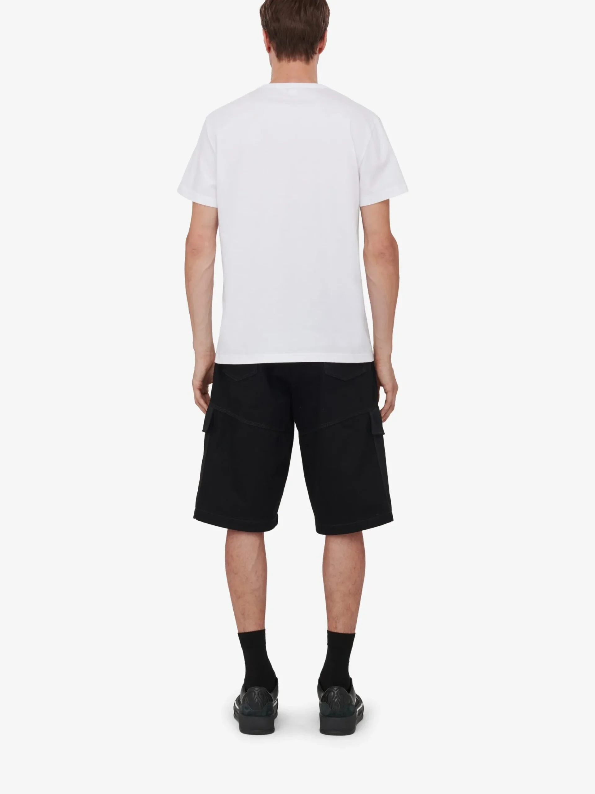 Cheap Alexander McQueen Men's Dragonfly T-shirt in White/Black