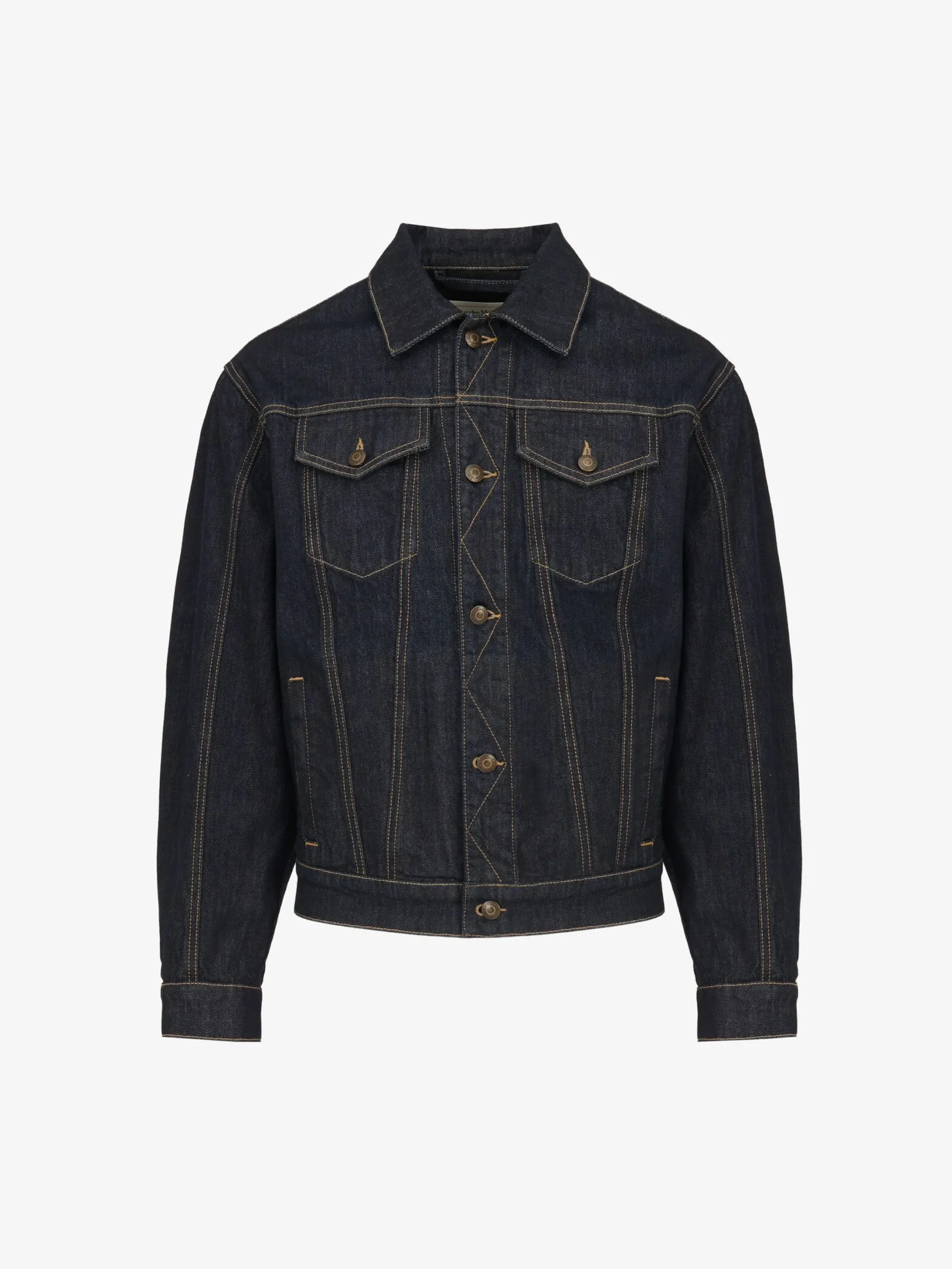 Best Sale Alexander McQueen Men's Dropped Shoulder Denim Jacket in Indigo