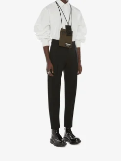 Store Alexander McQueen Men's Dropped Shoulder Poplin Shirt in White