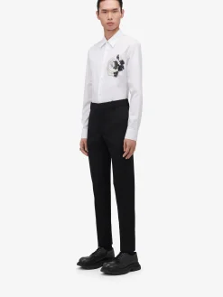 Online Alexander McQueen Men's Dutch Flower Casual Shirt in Optic White