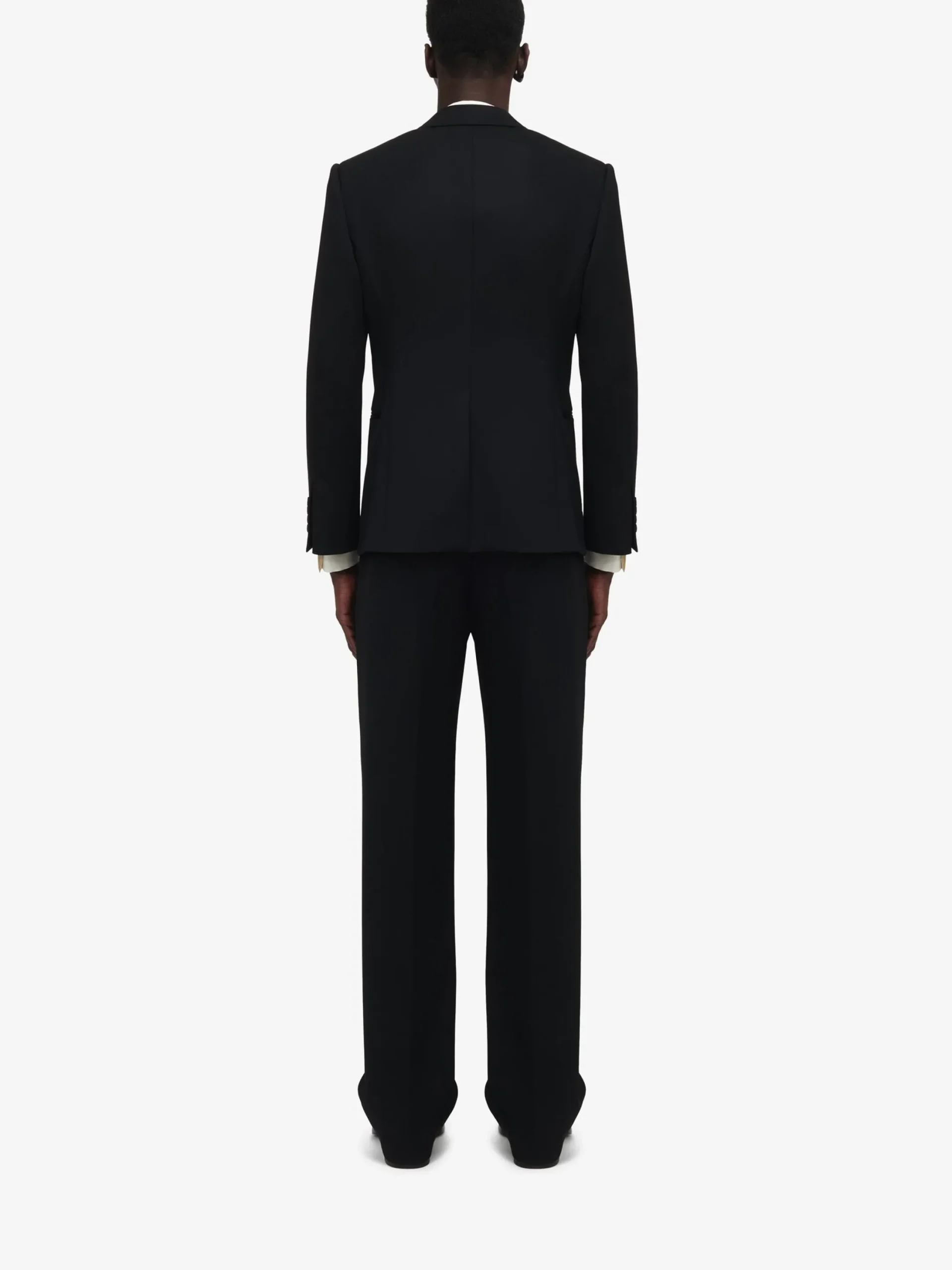 Fashion Alexander McQueen Men's Embroidered Lapel Single-breasted Jacket in Black