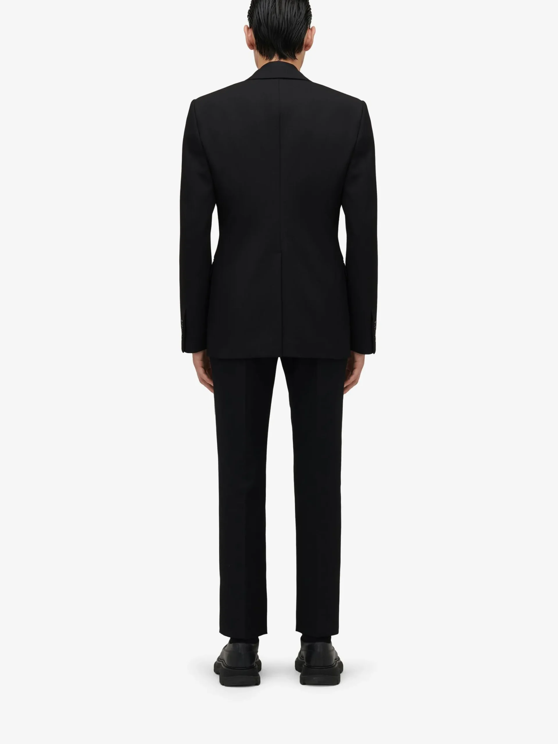 Store Alexander McQueen Men's Embroidered Single-breasted Jacket in Black