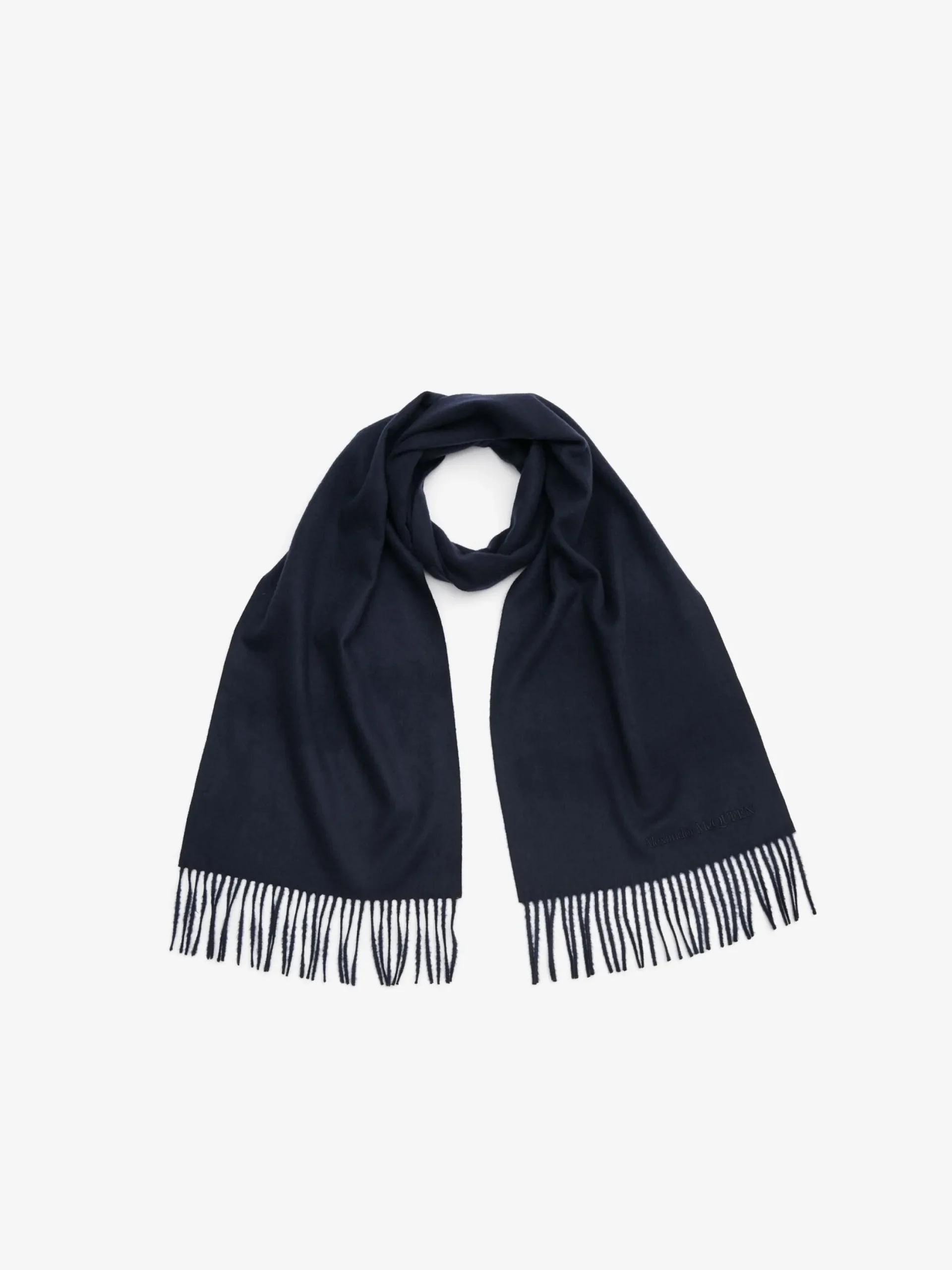 Best Sale Alexander McQueen Men's Embroidered Stole in Black