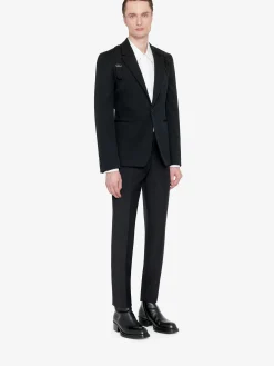 Sale Alexander McQueen Men's Evening Cigarette Trousers in Black