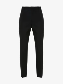 Hot Alexander McQueen Men's Evening Tuxedo Trousers in Black