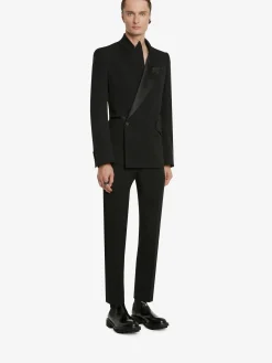 Hot Alexander McQueen Men's Evening Tuxedo Trousers in Black