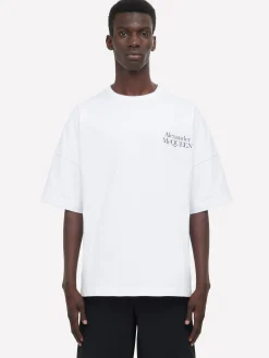 Cheap Alexander McQueen Men's Exploded Logo T-shirt in White