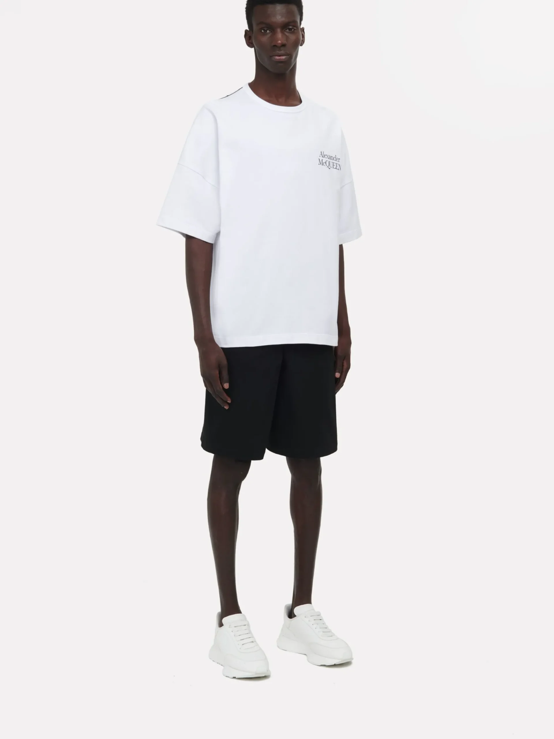 Cheap Alexander McQueen Men's Exploded Logo T-shirt in White