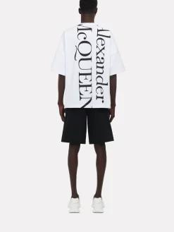 Cheap Alexander McQueen Men's Exploded Logo T-shirt in White