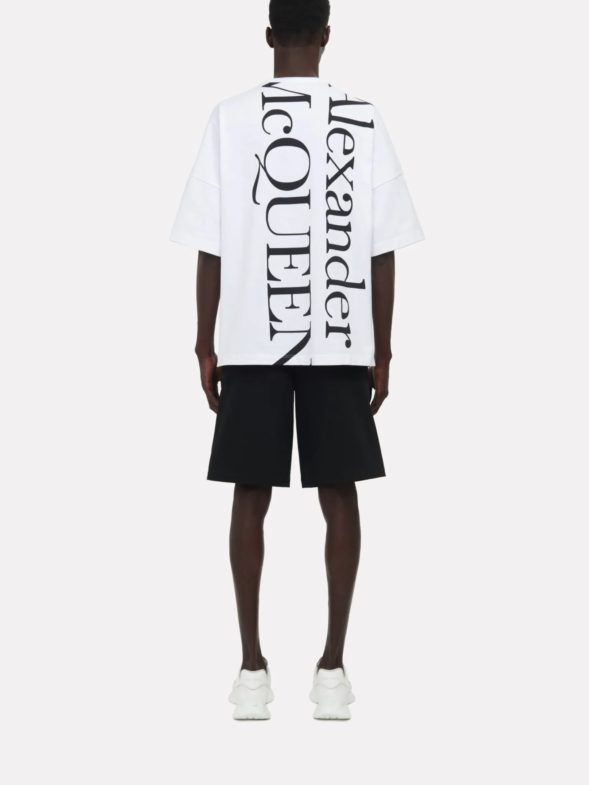 Cheap Alexander McQueen Men's Exploded Logo T-shirt in White