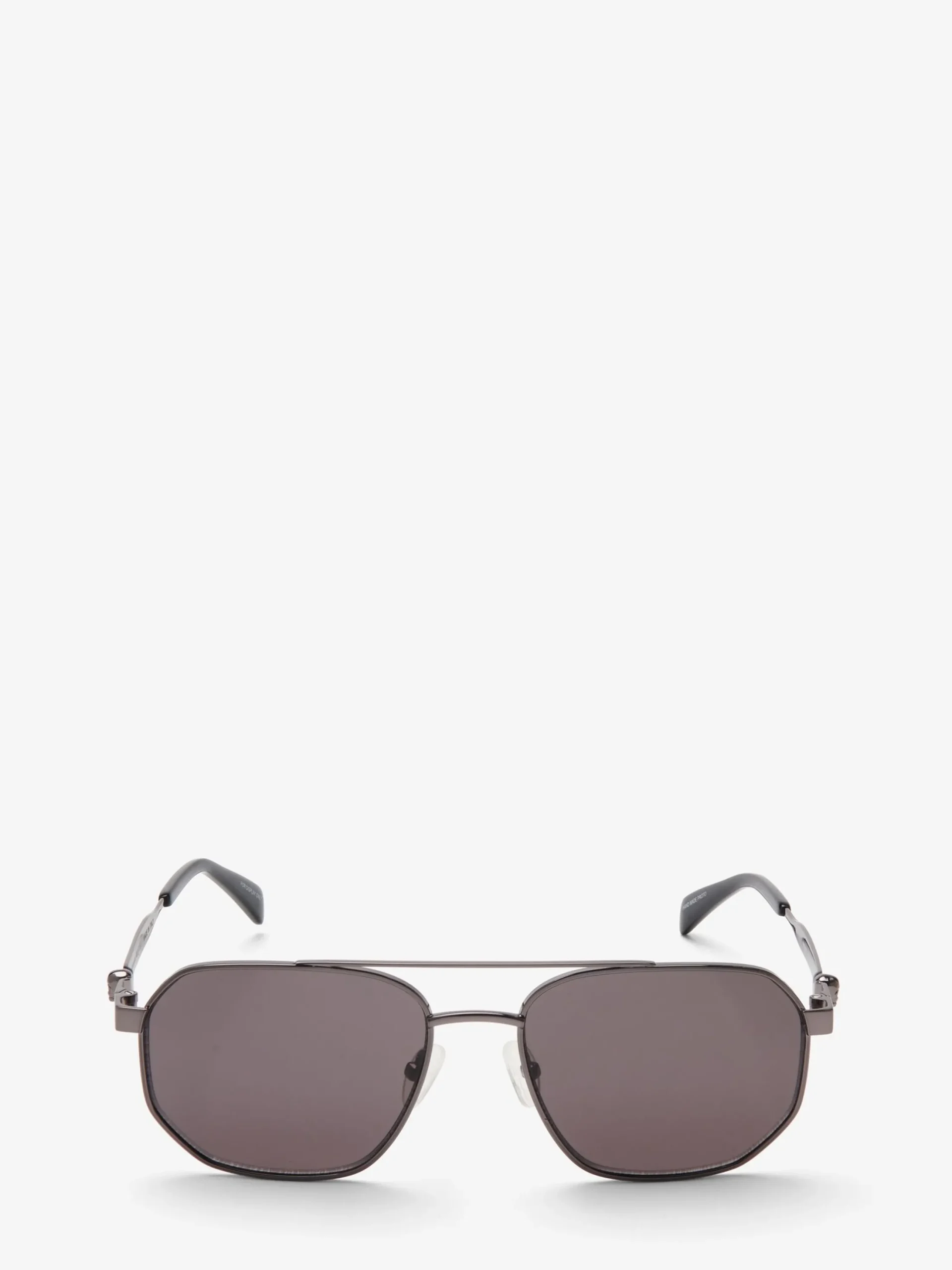 Clearance Alexander McQueen Men's Floating Skull Metal Caravan Sunglasses in Ruthenium