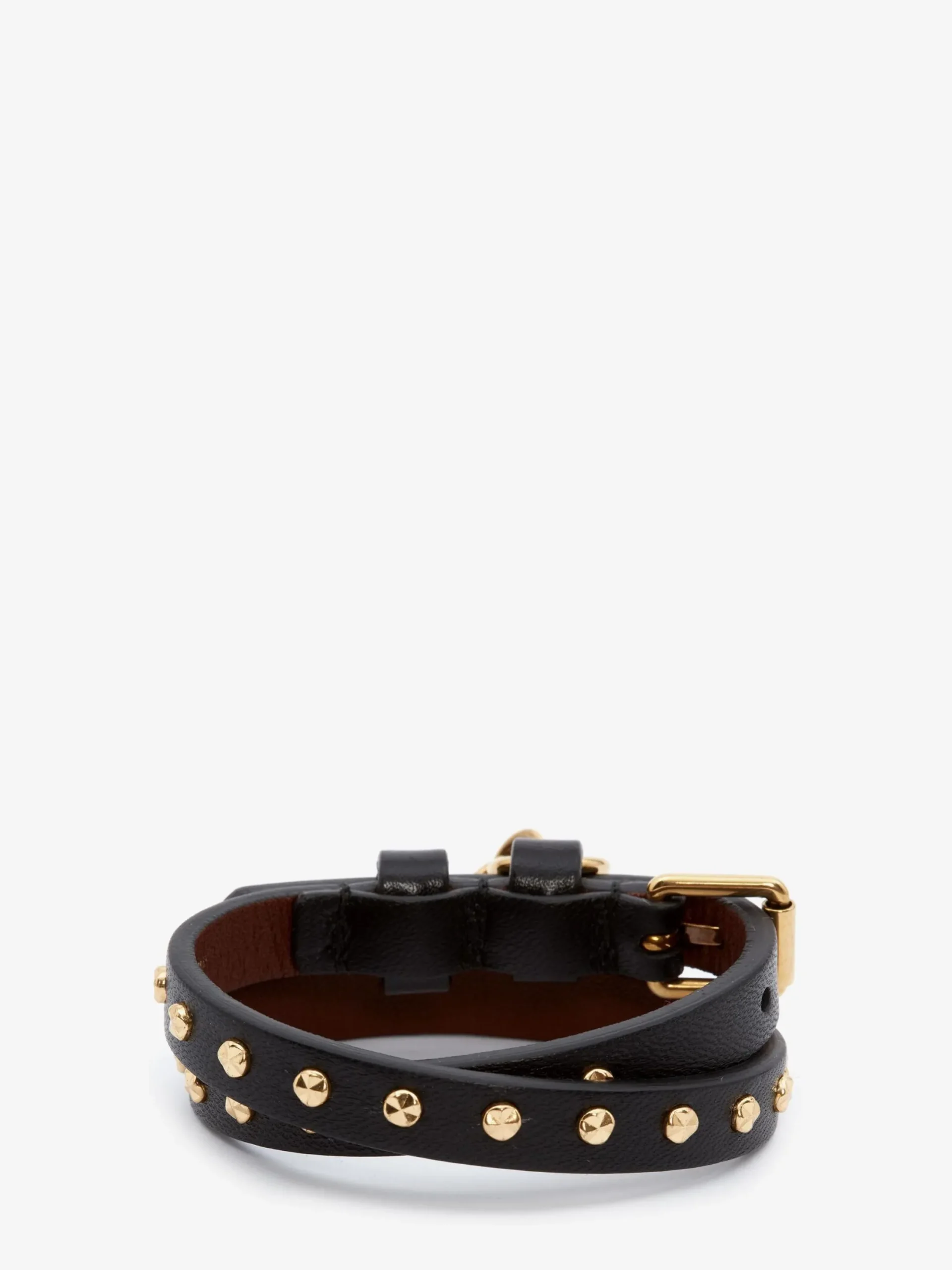 Flash Sale Alexander McQueen Men's Hammered Studs Double-wrap Bracelet in Black