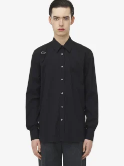 Best Sale Alexander McQueen Men's Harness Shirt in Black