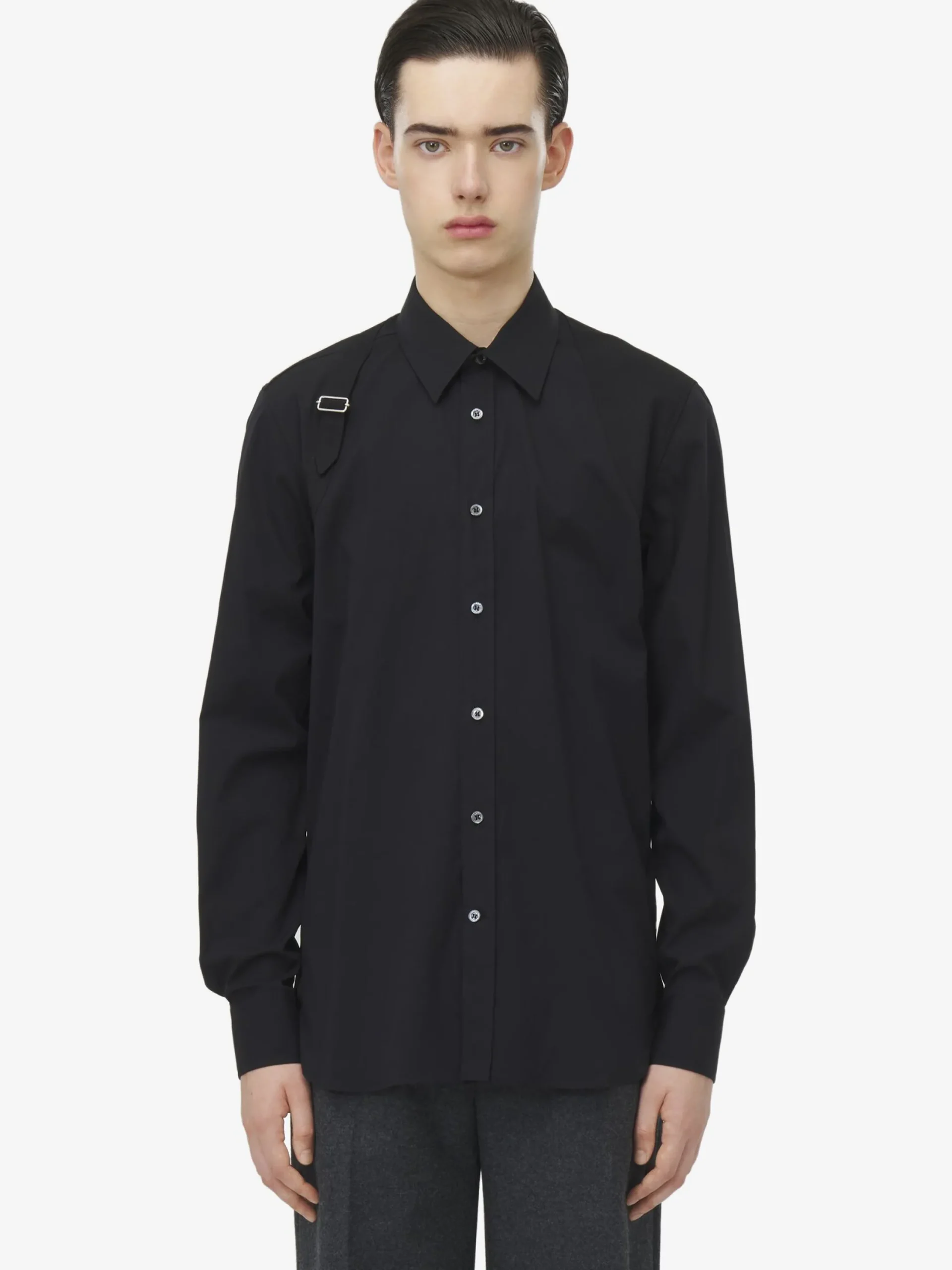 Best Sale Alexander McQueen Men's Harness Shirt in Black