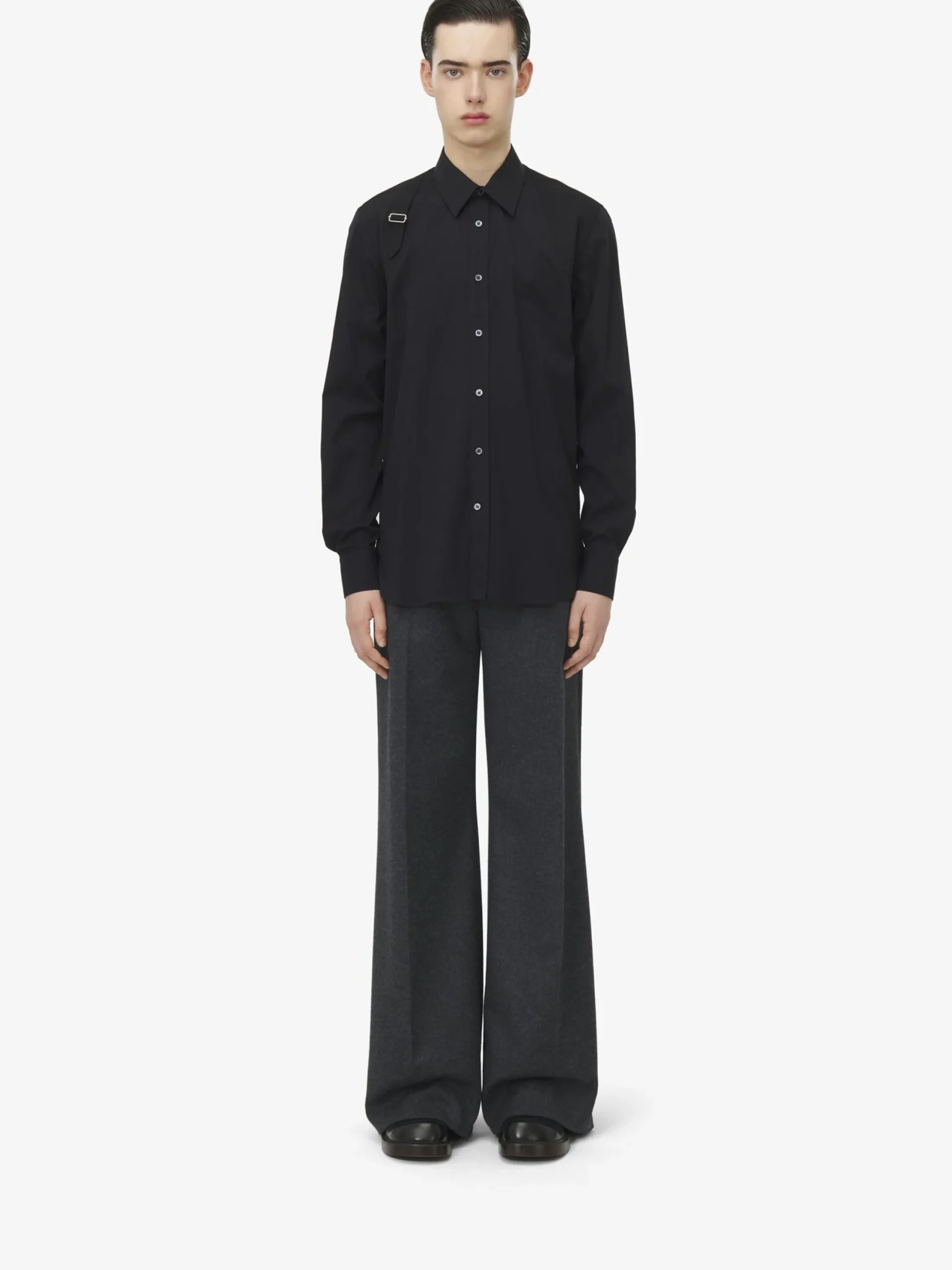 Best Sale Alexander McQueen Men's Harness Shirt in Black