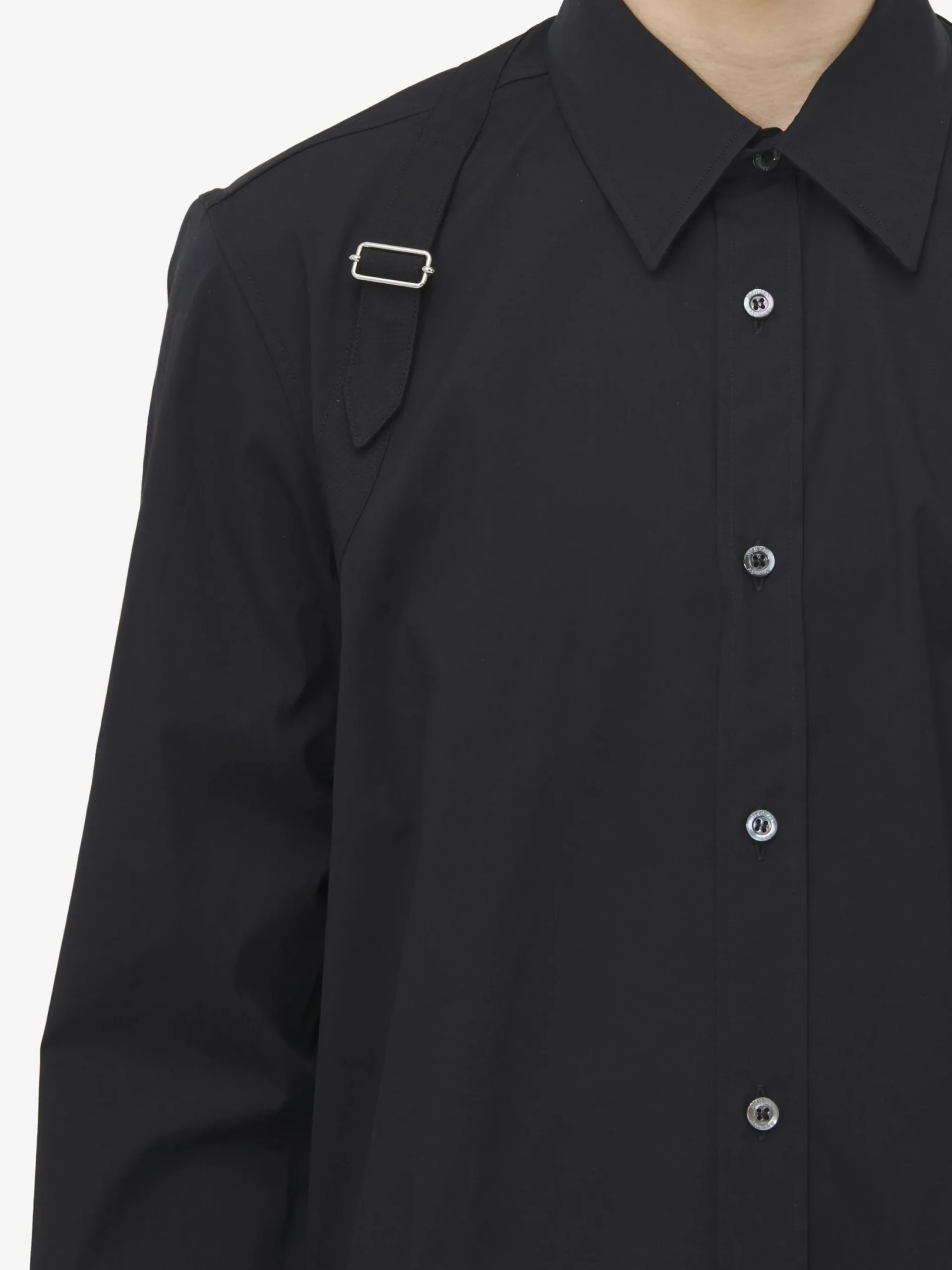 Best Sale Alexander McQueen Men's Harness Shirt in Black