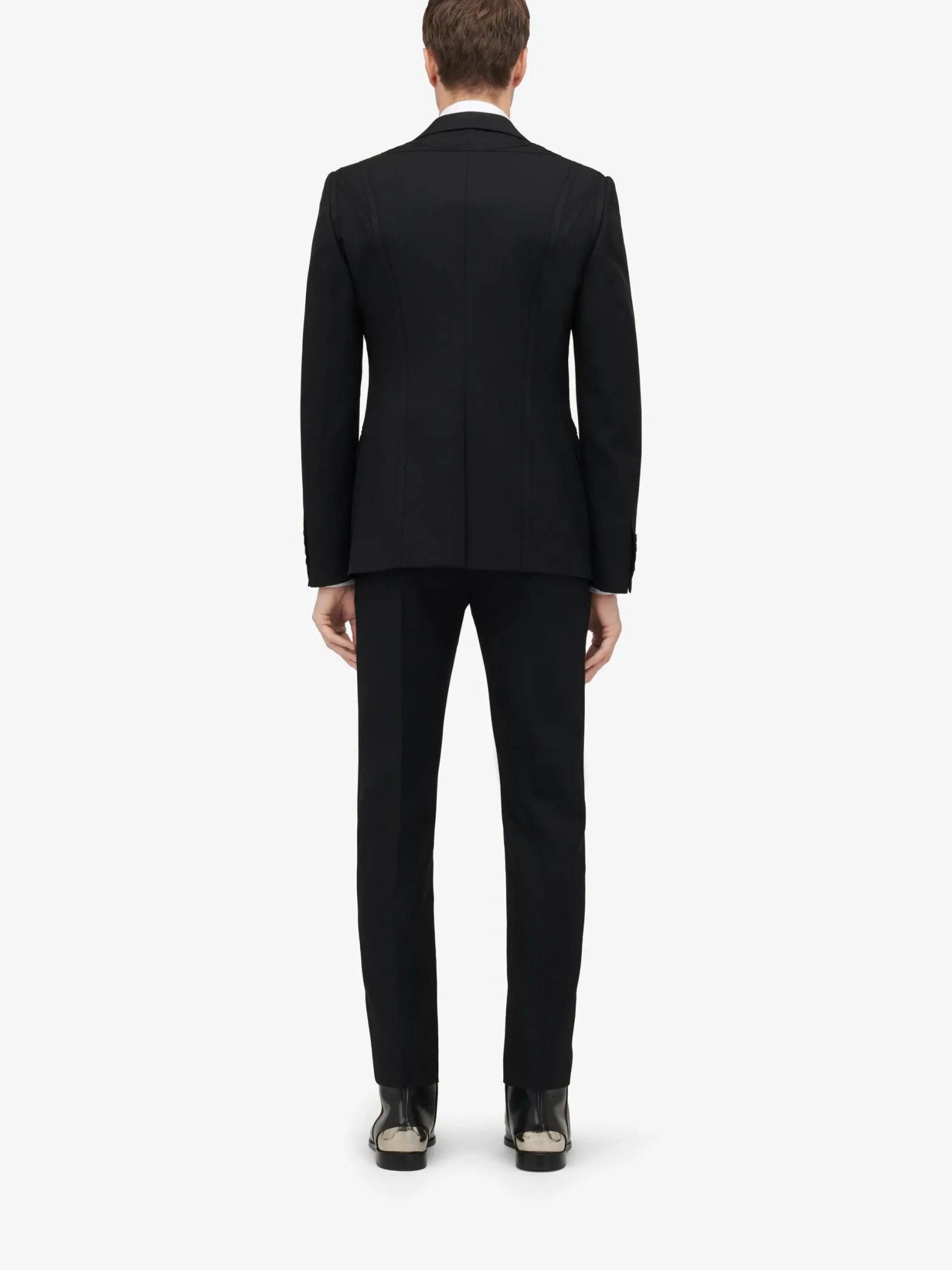 New Alexander McQueen Men's Harness Single-breasted Jacket in Black