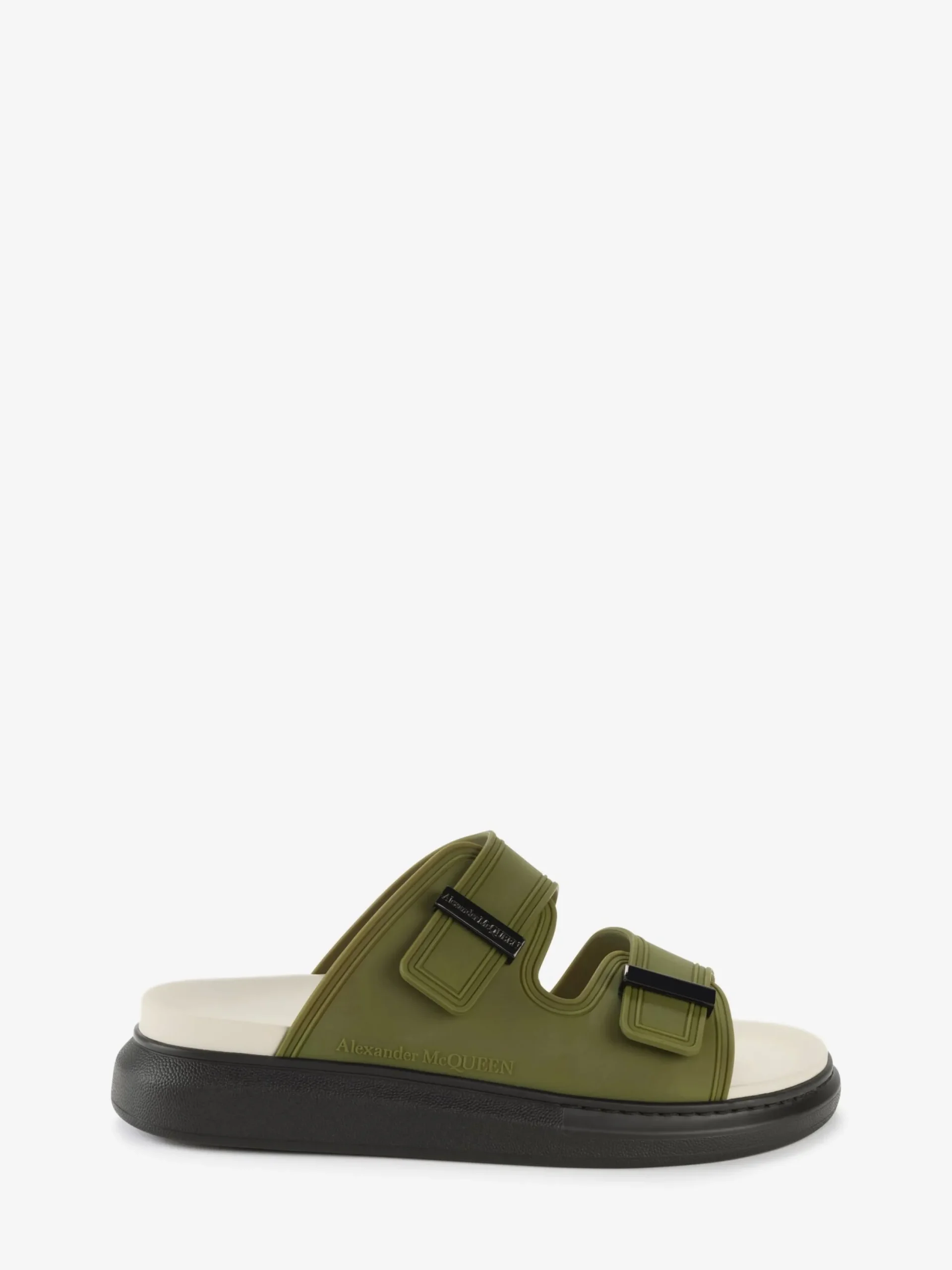Flash Sale Alexander McQueen Men's Hybrid Slide in Military Green