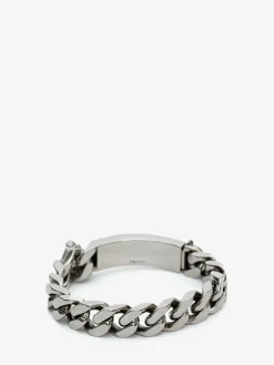 Outlet Alexander McQueen Men's Identity Chain Bracelet in Antique Silver