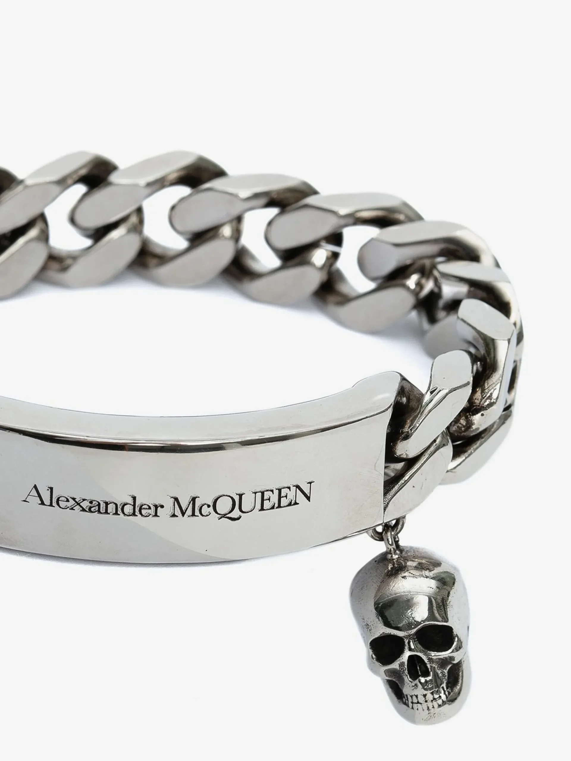 Outlet Alexander McQueen Men's Identity Chain Bracelet in Antique Silver