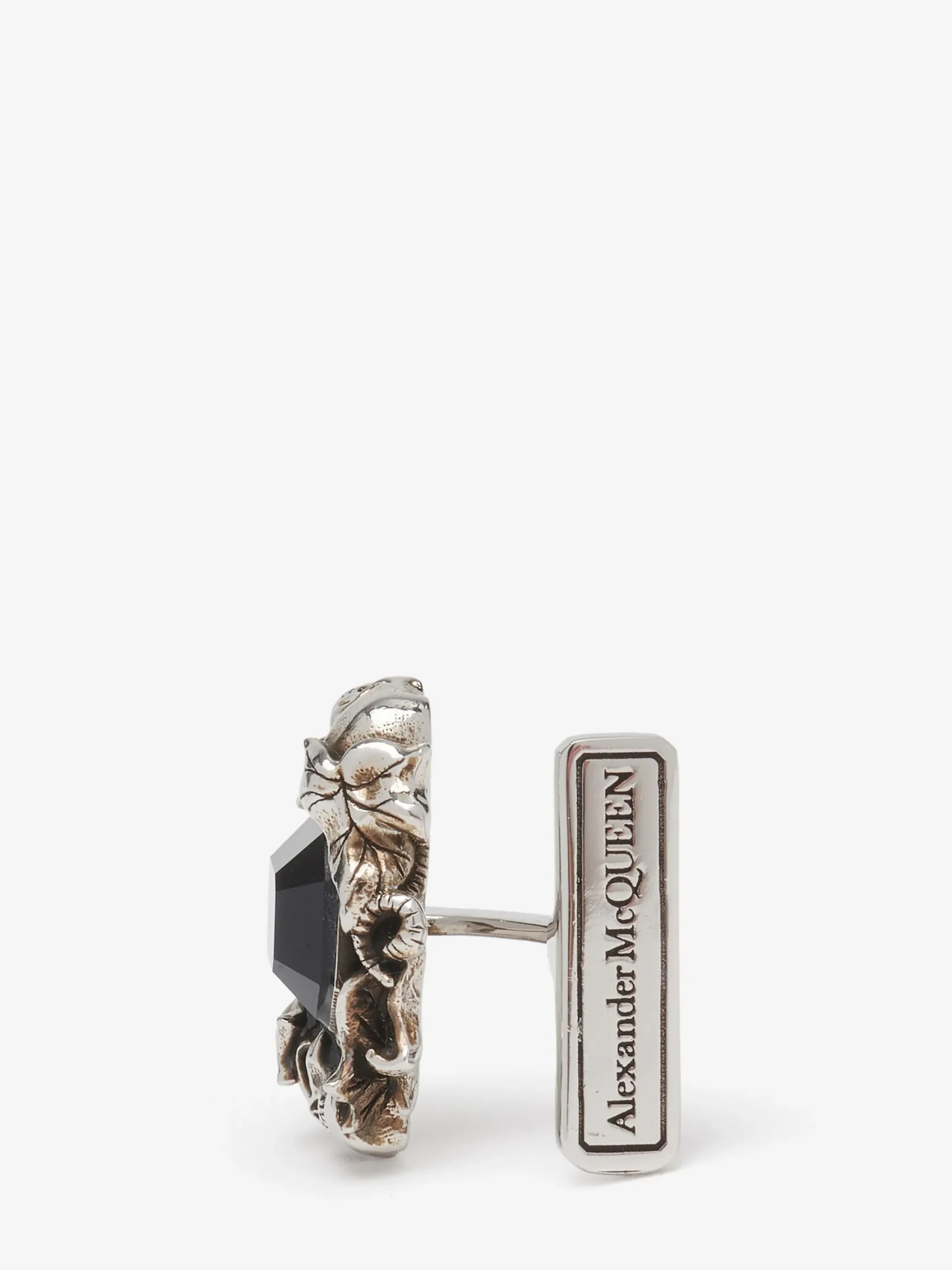 Sale Alexander McQueen Men's Ivy Skull Cufflinks in Antique Silver