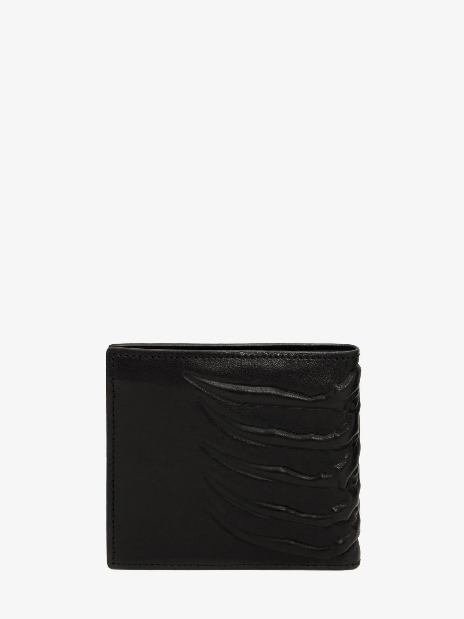 Cheap Alexander McQueen Men's Leather Billfold Wallet in Black