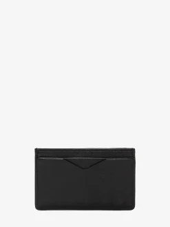 Outlet Alexander McQueen Men's Leather Card Holder in Black