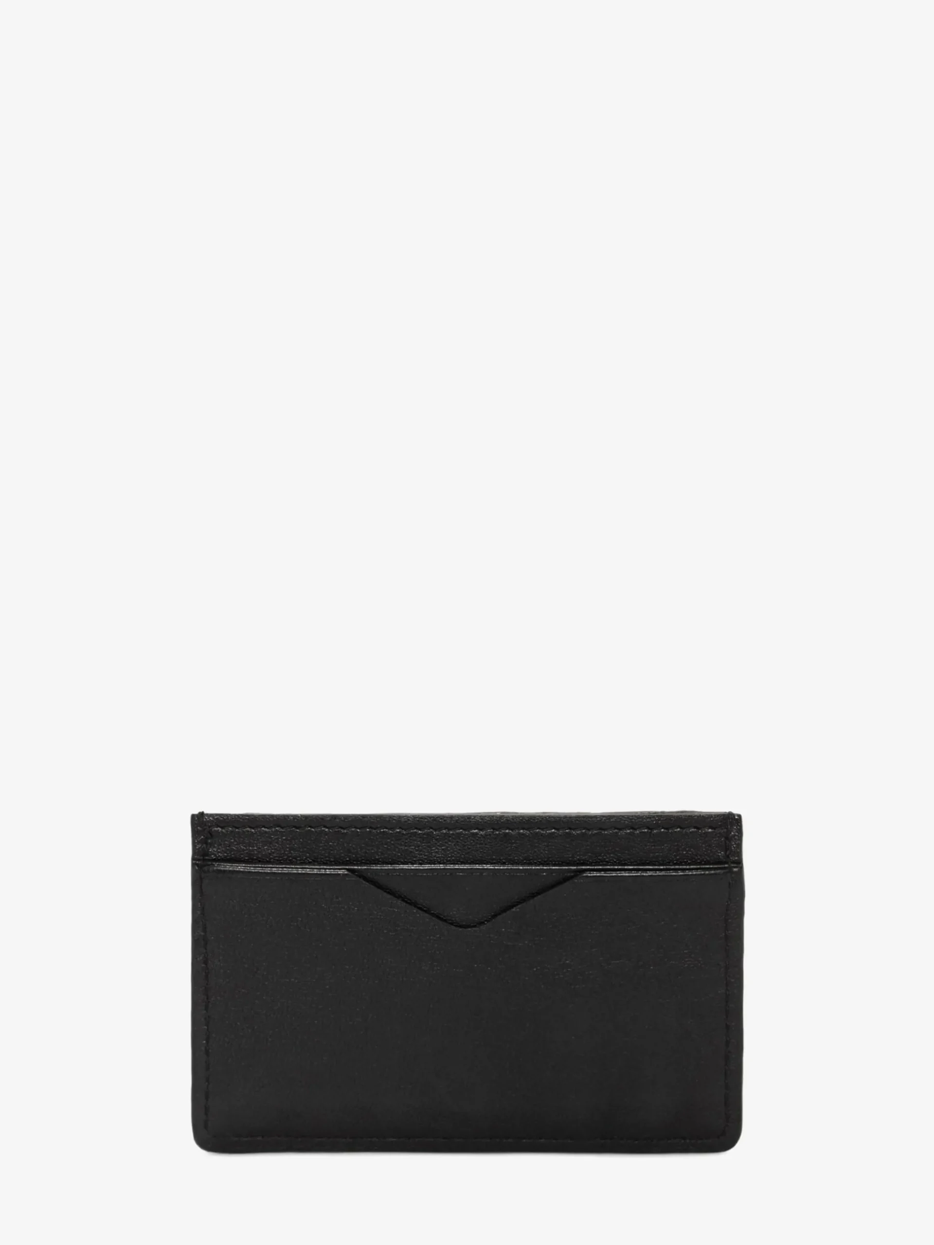 Outlet Alexander McQueen Men's Leather Card Holder in Black