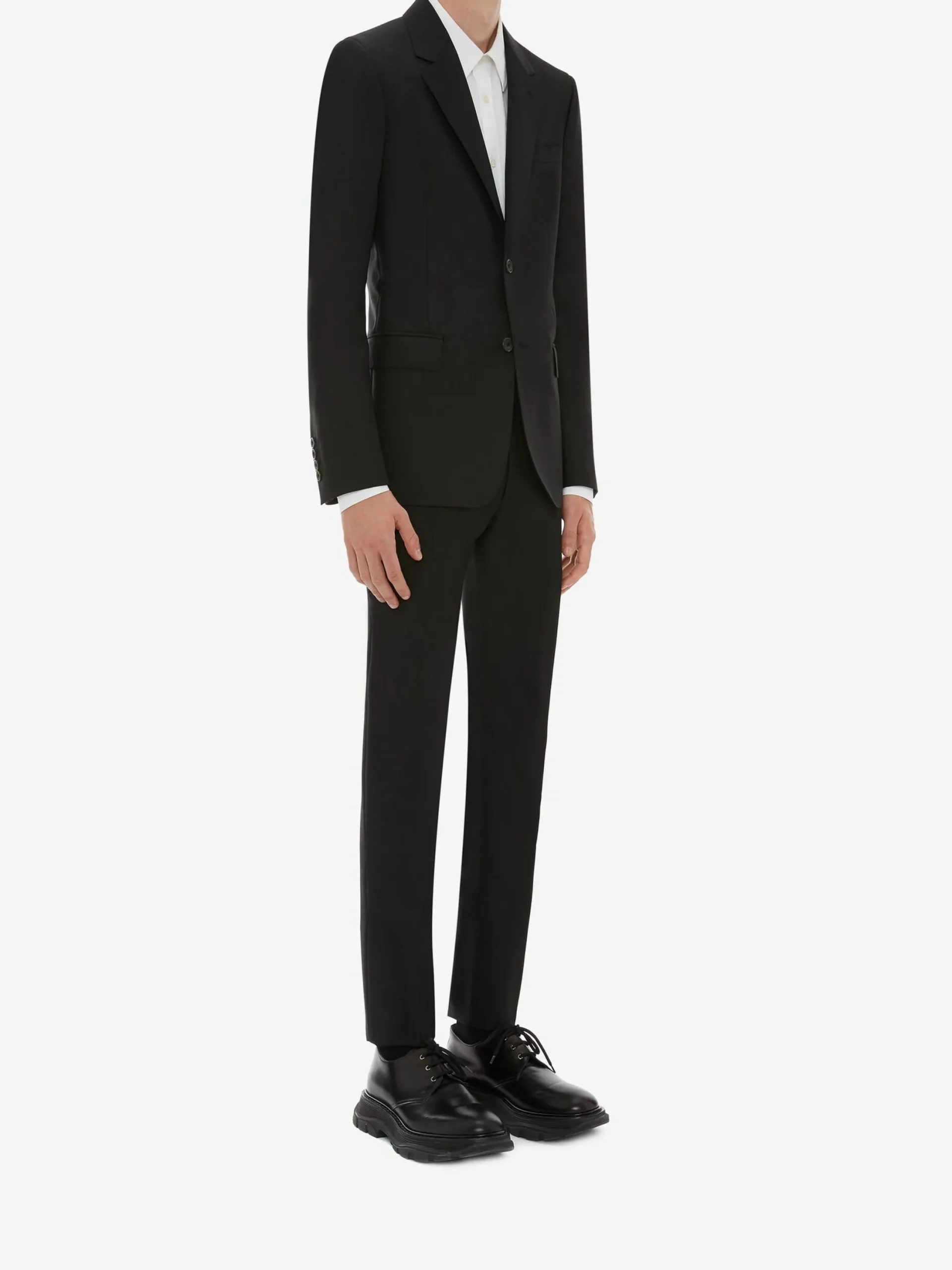 Best Alexander McQueen Men's McQueen Classic Selvedge Mohair Pants in Black