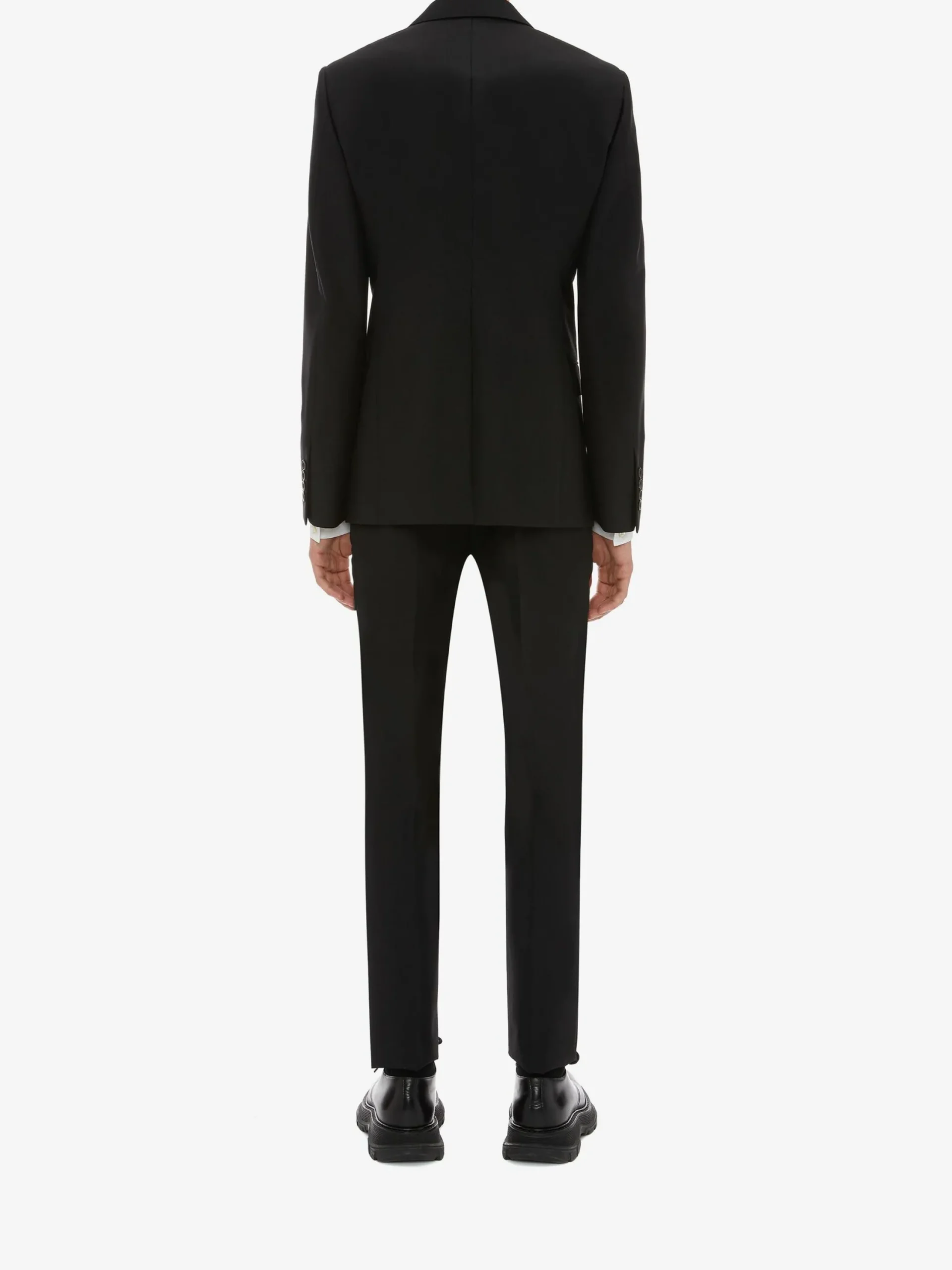 Best Alexander McQueen Men's McQueen Classic Selvedge Mohair Pants in Black