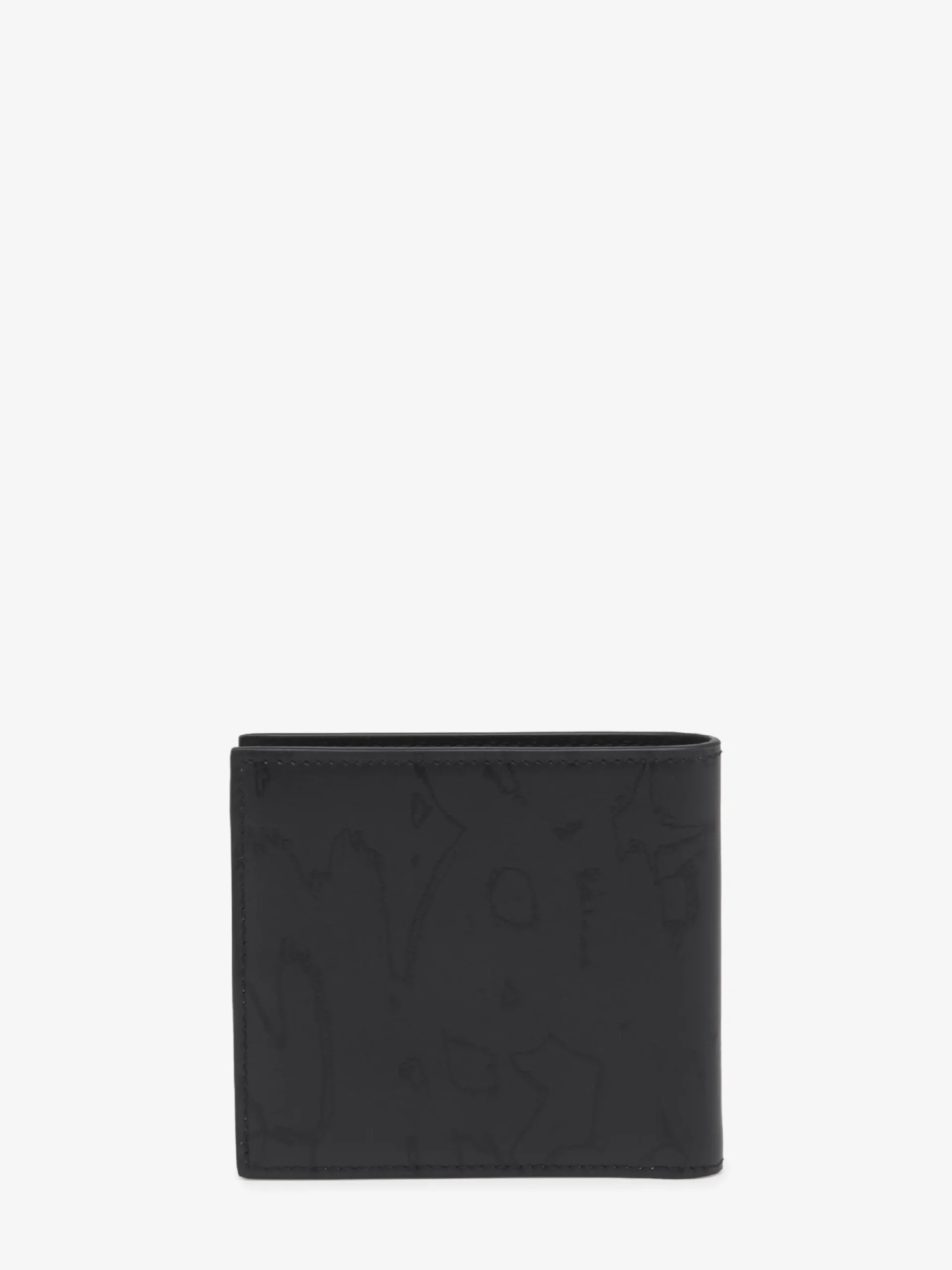 Discount Alexander McQueen Men's McQueen Graffiti Billfold Wallet in Black
