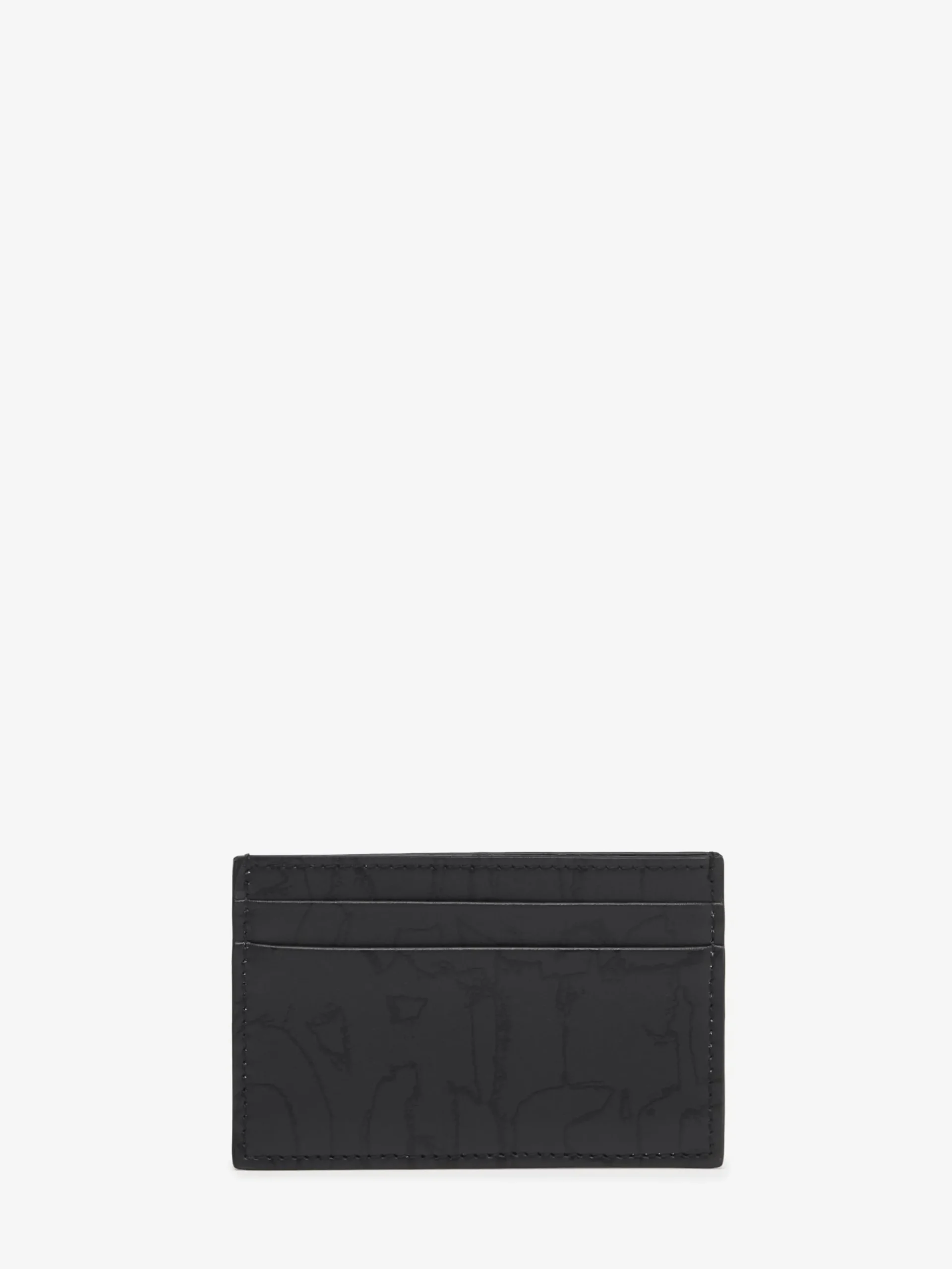 Store Alexander McQueen Men's McQueen Graffiti Card Holder in Black