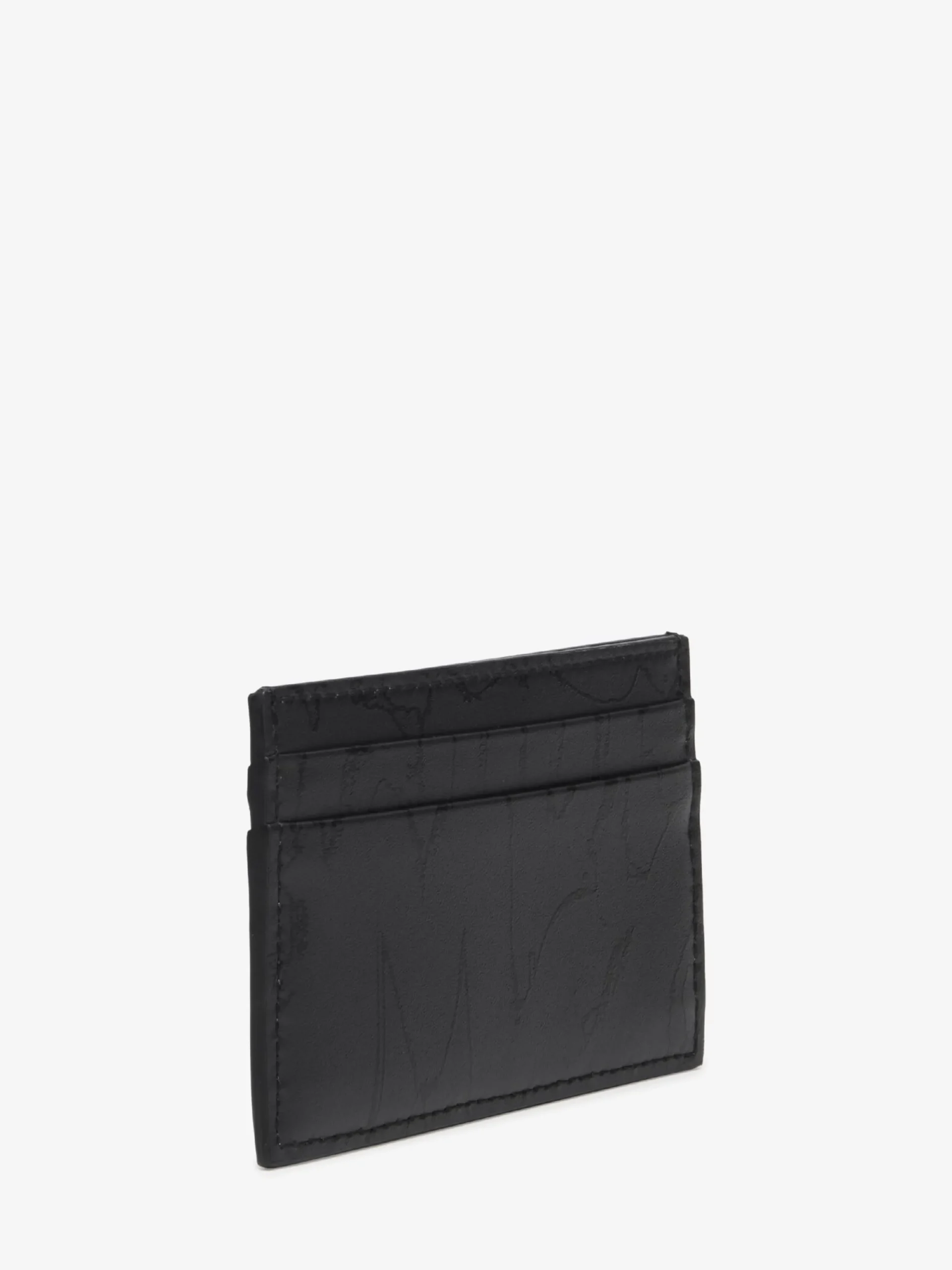 Store Alexander McQueen Men's McQueen Graffiti Card Holder in Black