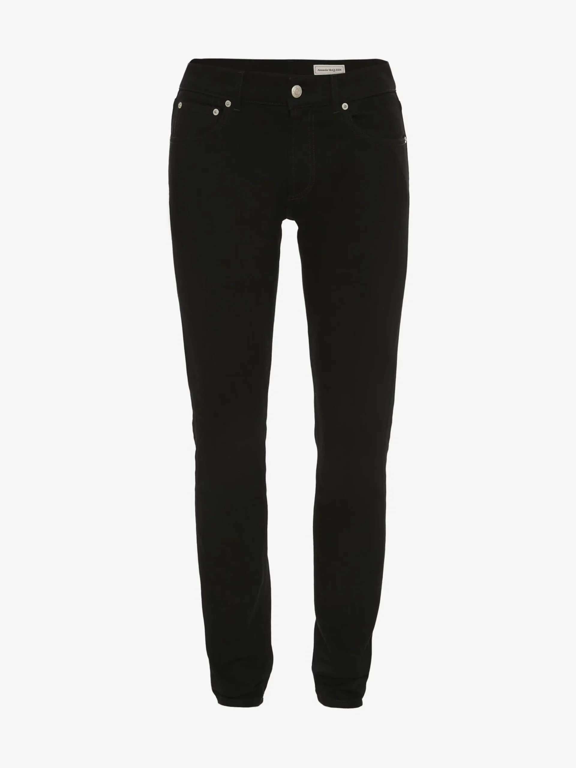 Fashion Alexander McQueen Men's McQueen Graffiti Denim Jeans in Black