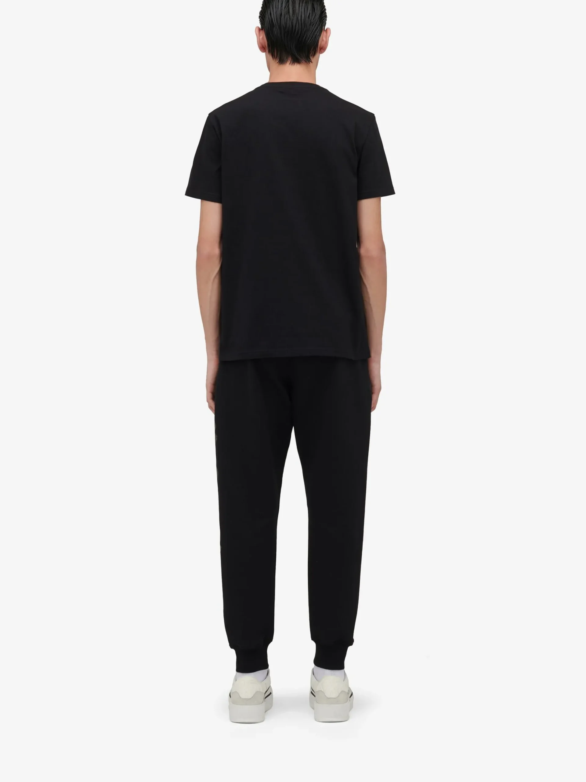 Sale Alexander McQueen Men's McQueen Graffiti Joggers in Black/Khaki