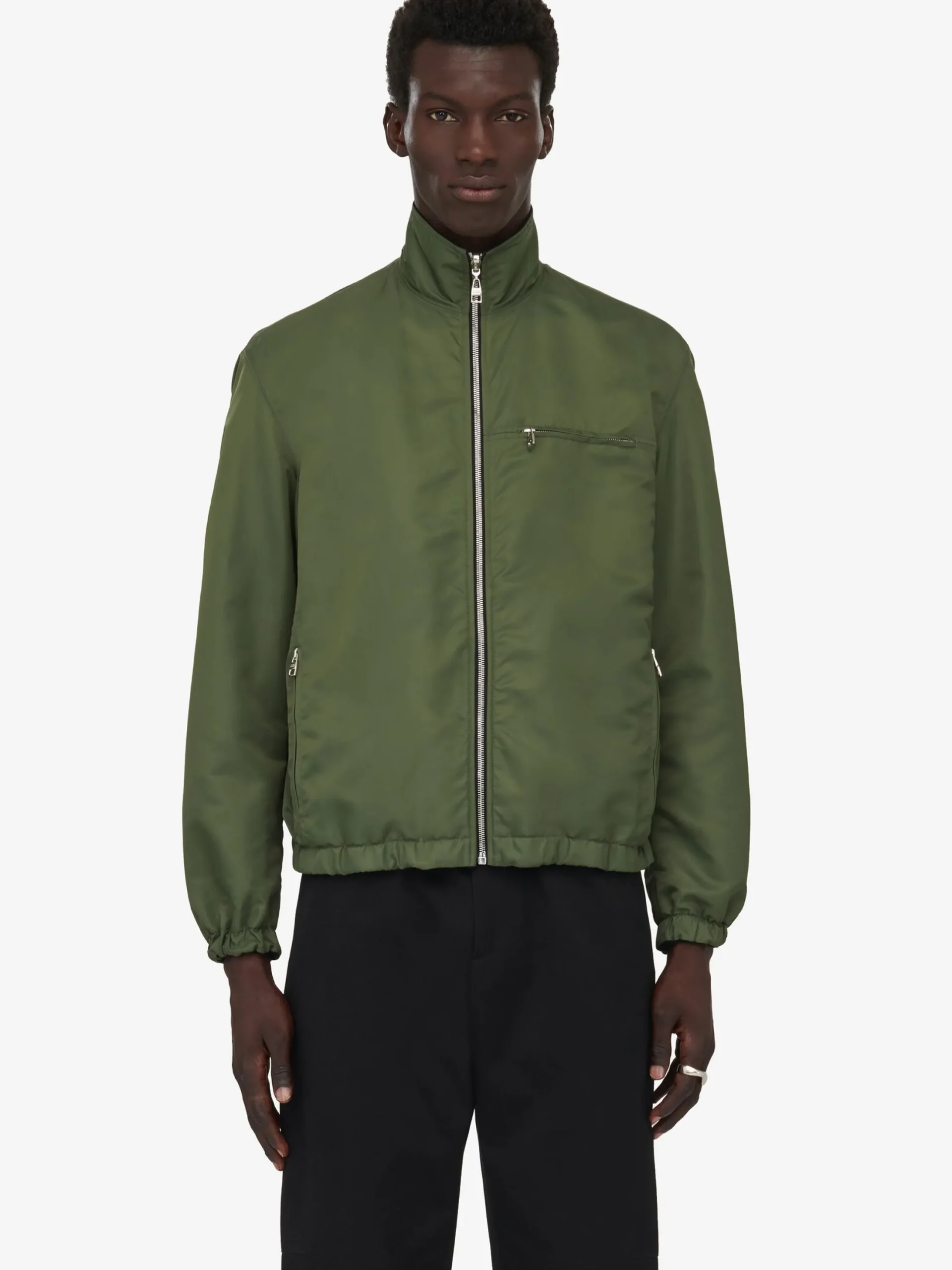 Flash Sale Alexander McQueen Men's McQueen Graffiti Reversible Jacket in Black/Khaki